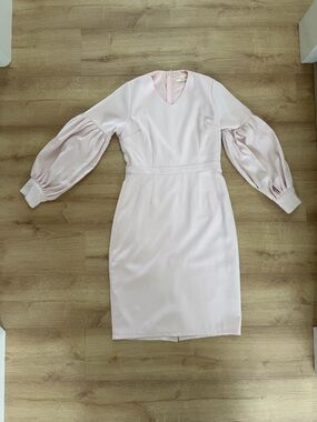 Rachel Parcell Blush Puff-Sleeve Sheath Dress